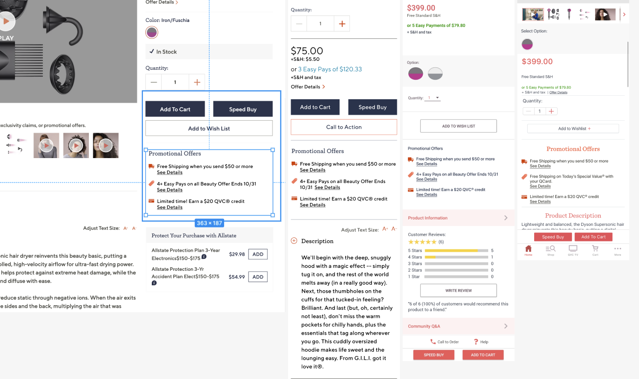 Promotional Offers Working Figma Layout of various breakpoints for Promotional Offers
